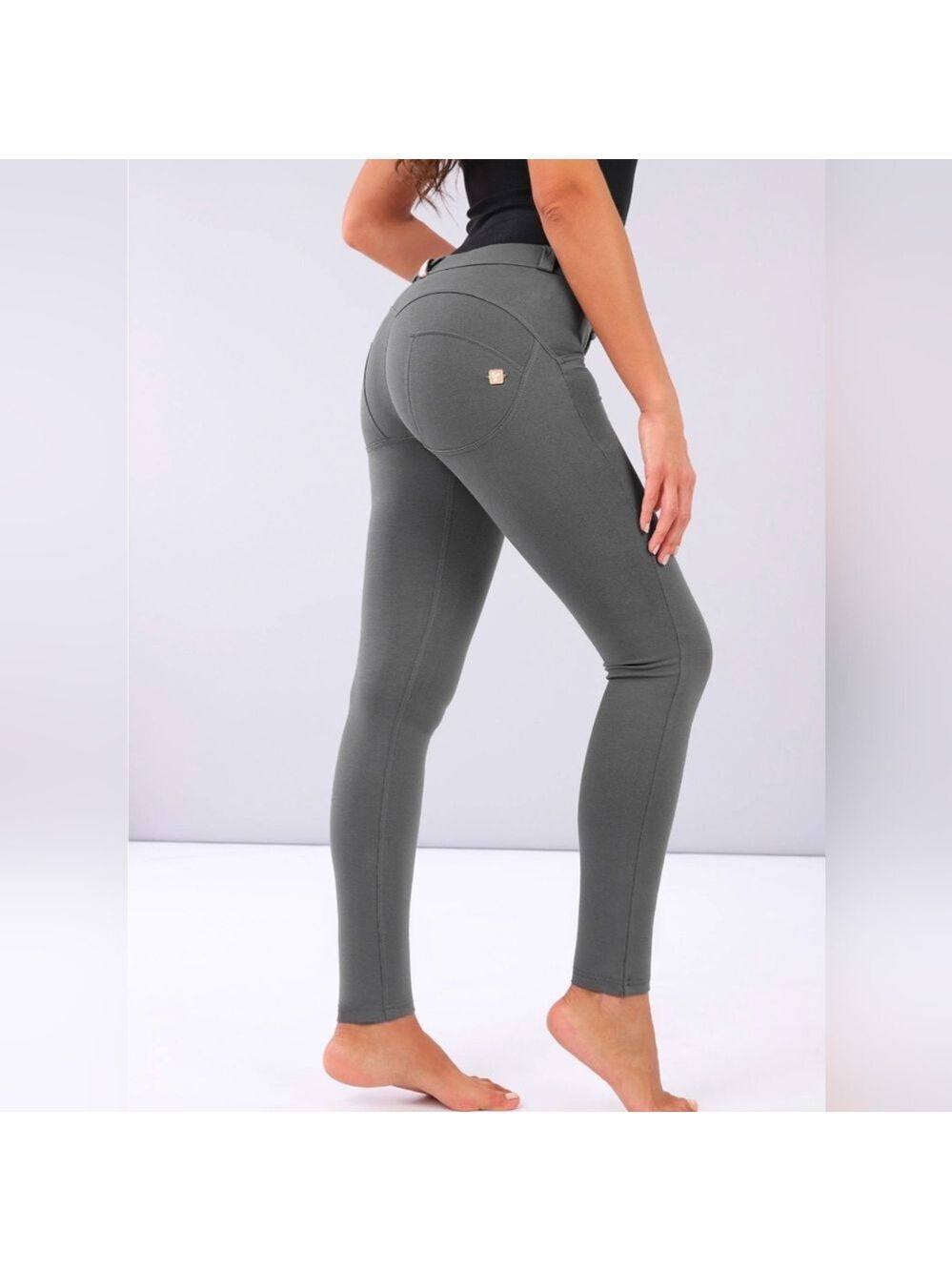 Freddy Wr. Up Skinny Grey Mid-Rise Organic Pants Size 6